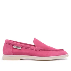 Omilie Fuchsia Suede Slip-On Loafers