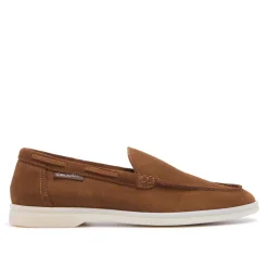 Omilie Tan Suede Slip-On Loafers