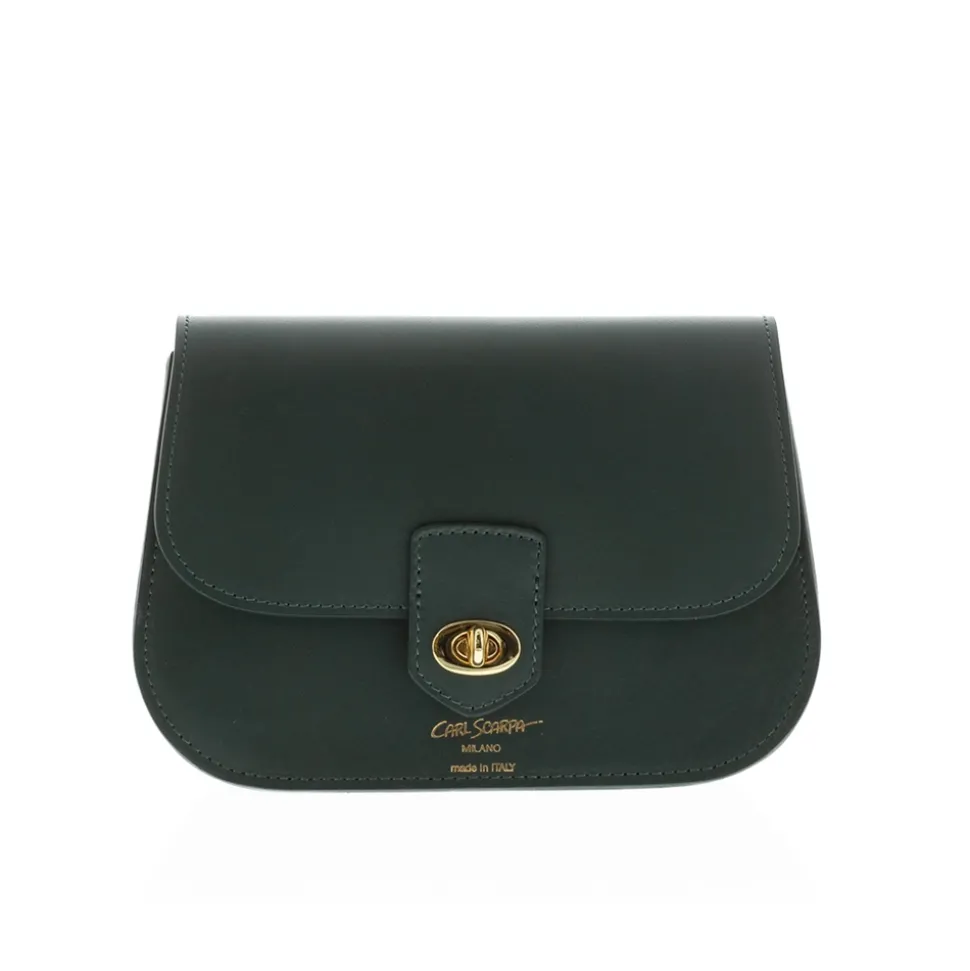 Orsina Green Italian Leather Shoulder Bag