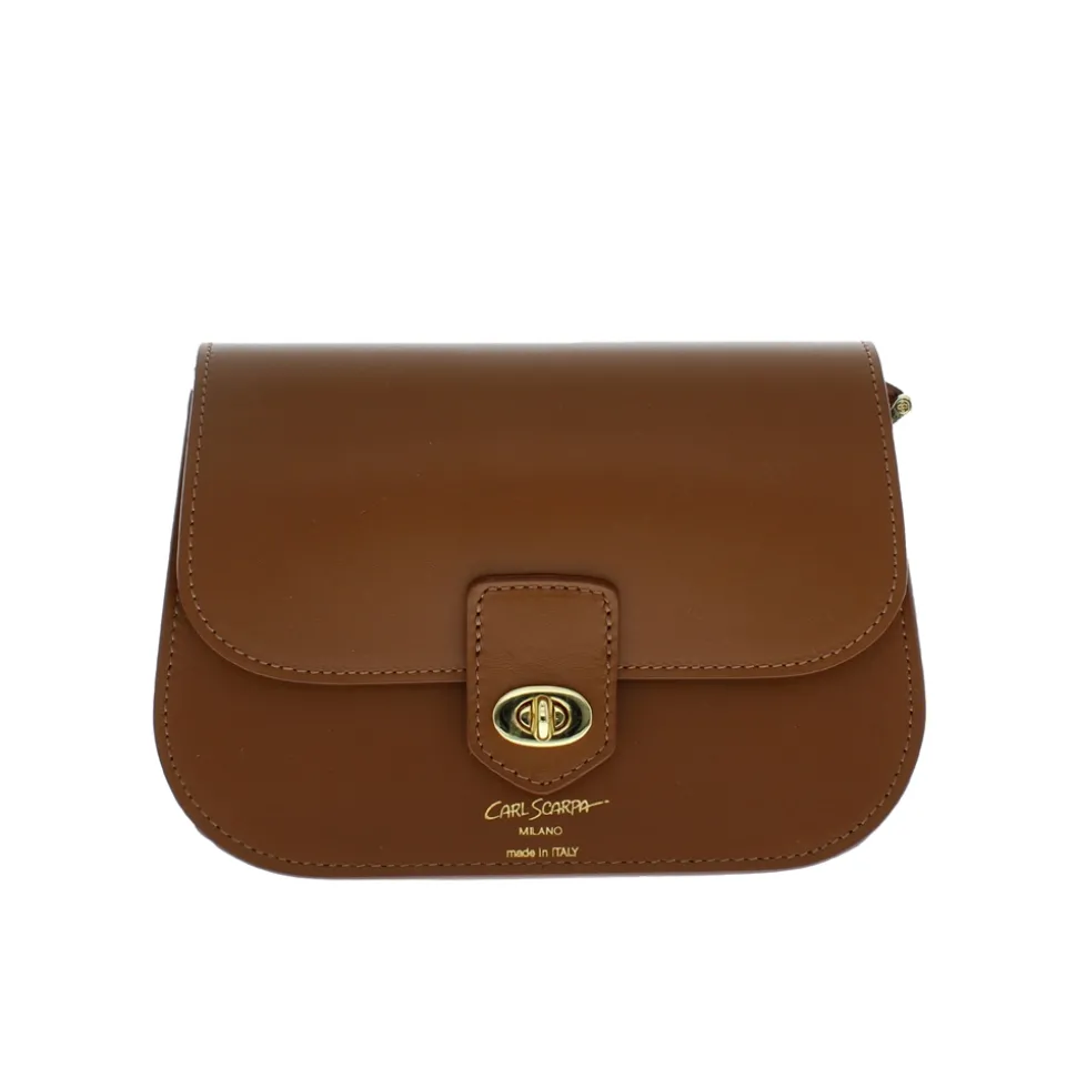 Orsina Tan Italian Leather Shoulder Bag