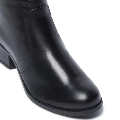 Orvieto Black Leather Ankle Boots