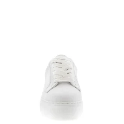 Padova White Leather Platform Trainers