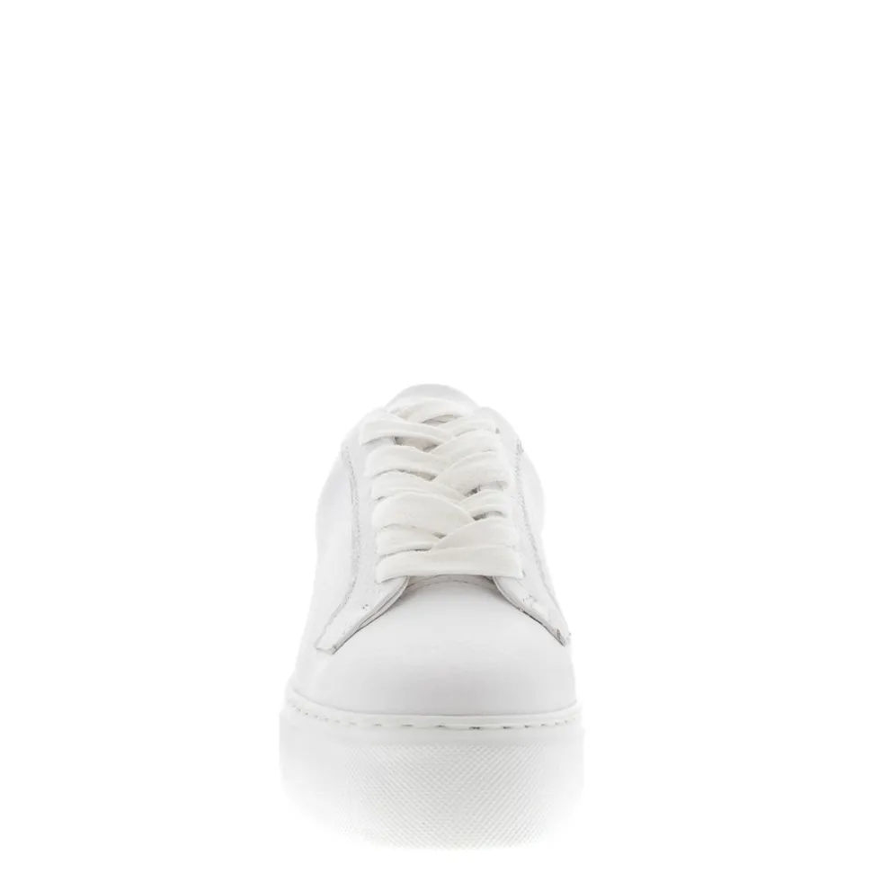 Padova White Leather Platform Trainers