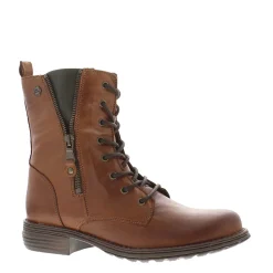 Paulette Brandy Lace-Up Ankle Boots