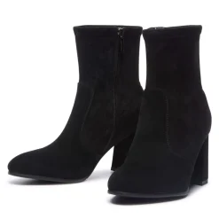 Pelugio Black Suede Ankle Boots