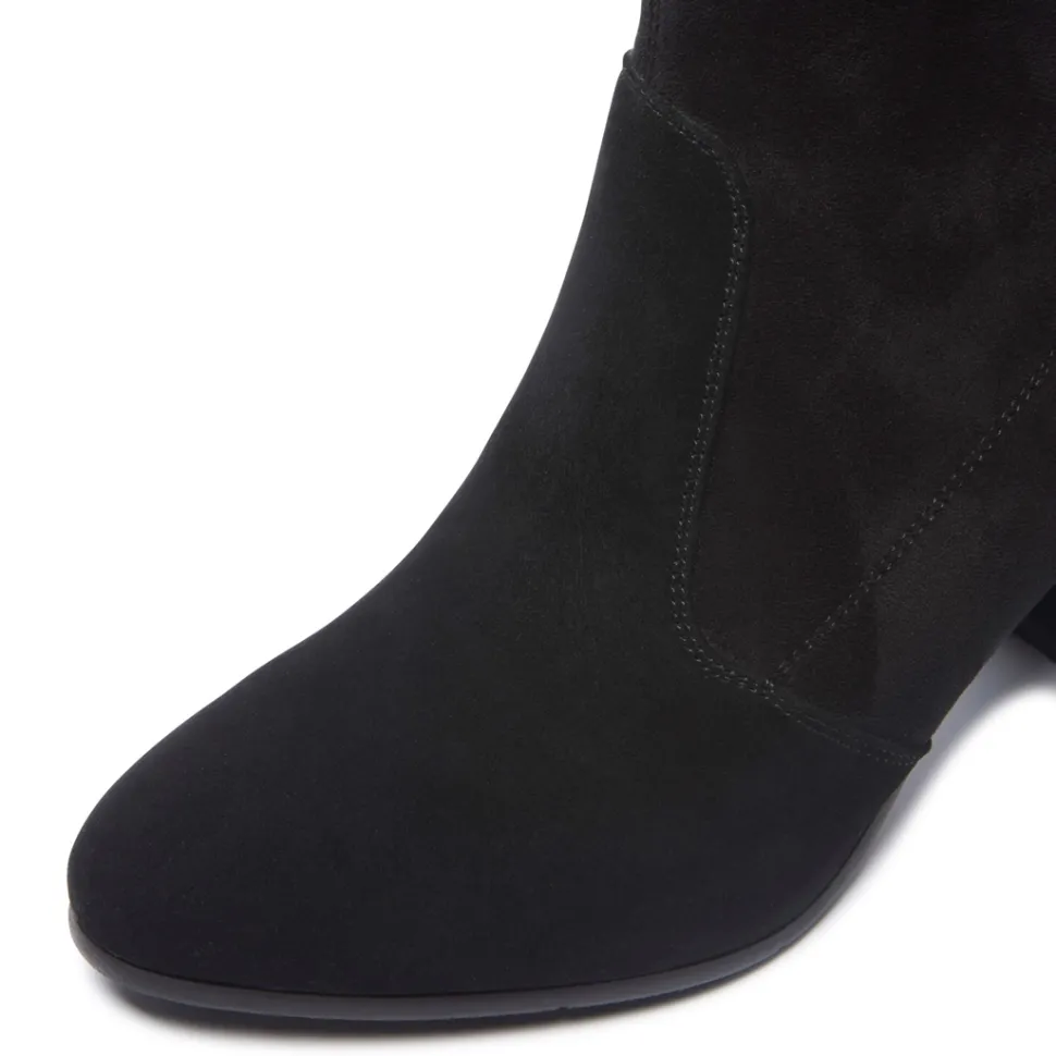 Pelugio Black Suede Ankle Boots