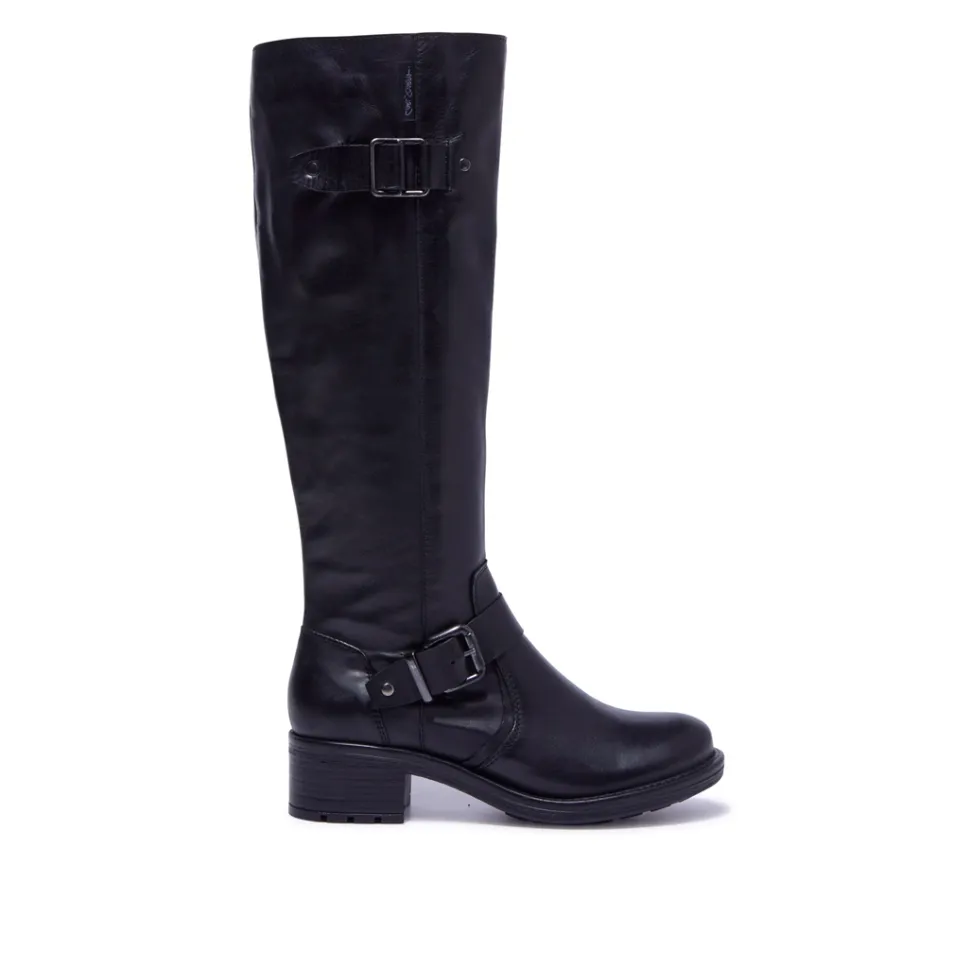 Percile Black Leather Boots