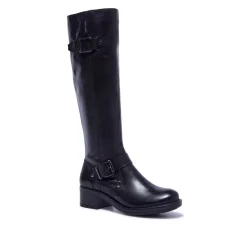 Percile Black Leather Boots