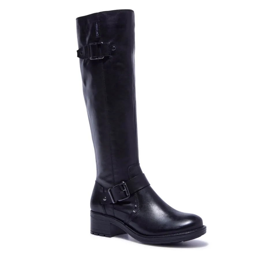 Percile Black Leather Boots