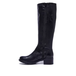 Percile Black Leather Boots