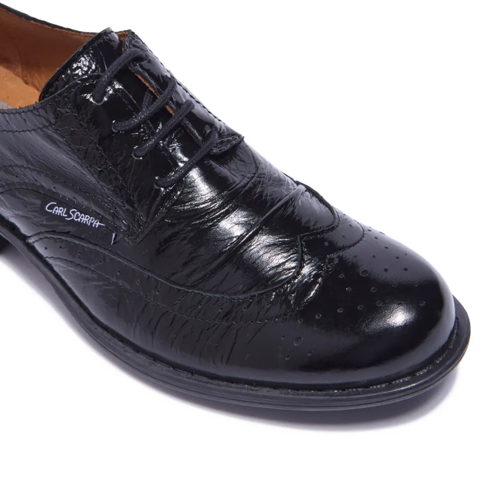 Perla Black Patent Leather Loafers