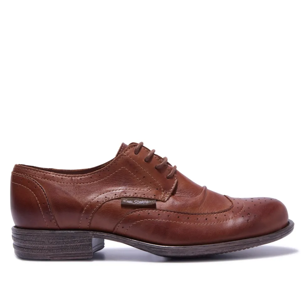 Perla Tan Leather Loafers