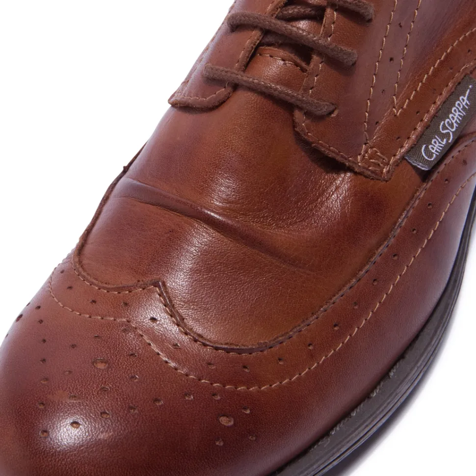 Perla Tan Leather Loafers