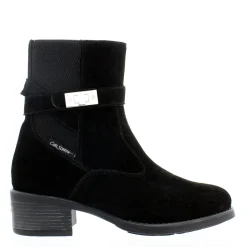 Pollenzo Black Suede Ankle Boots