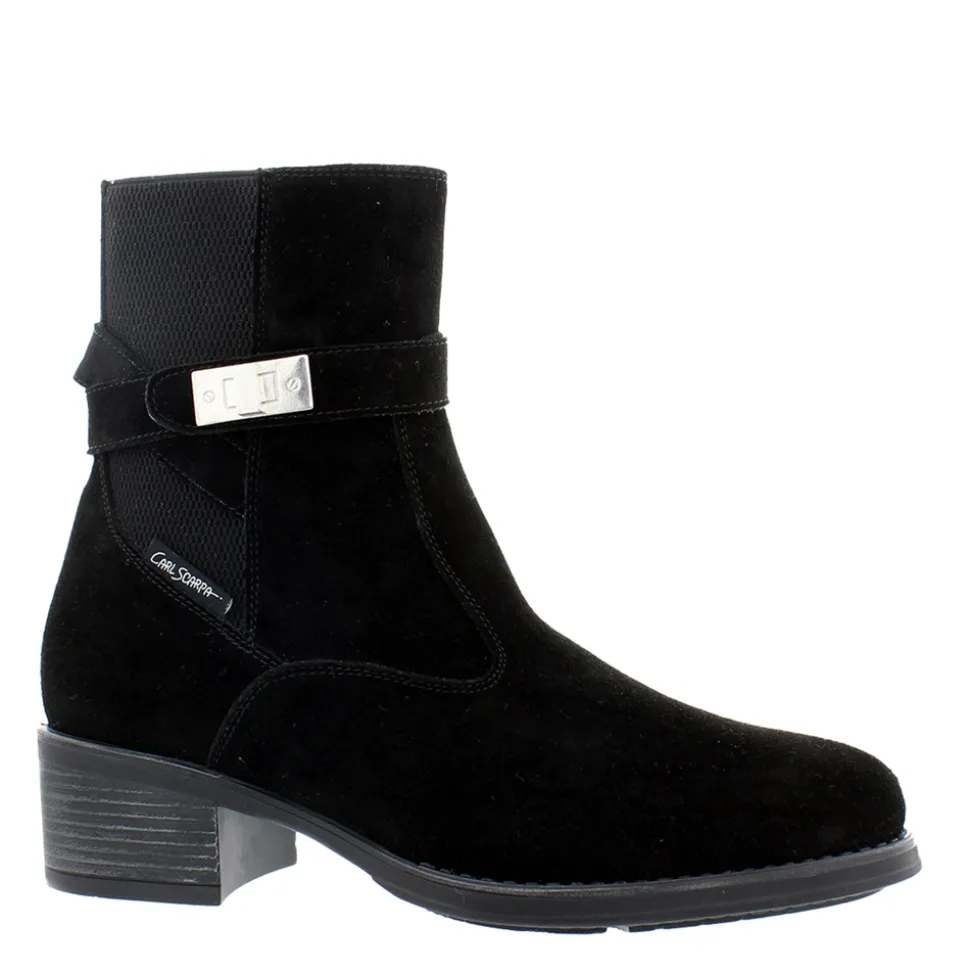 Pollenzo Black Suede Ankle Boots
