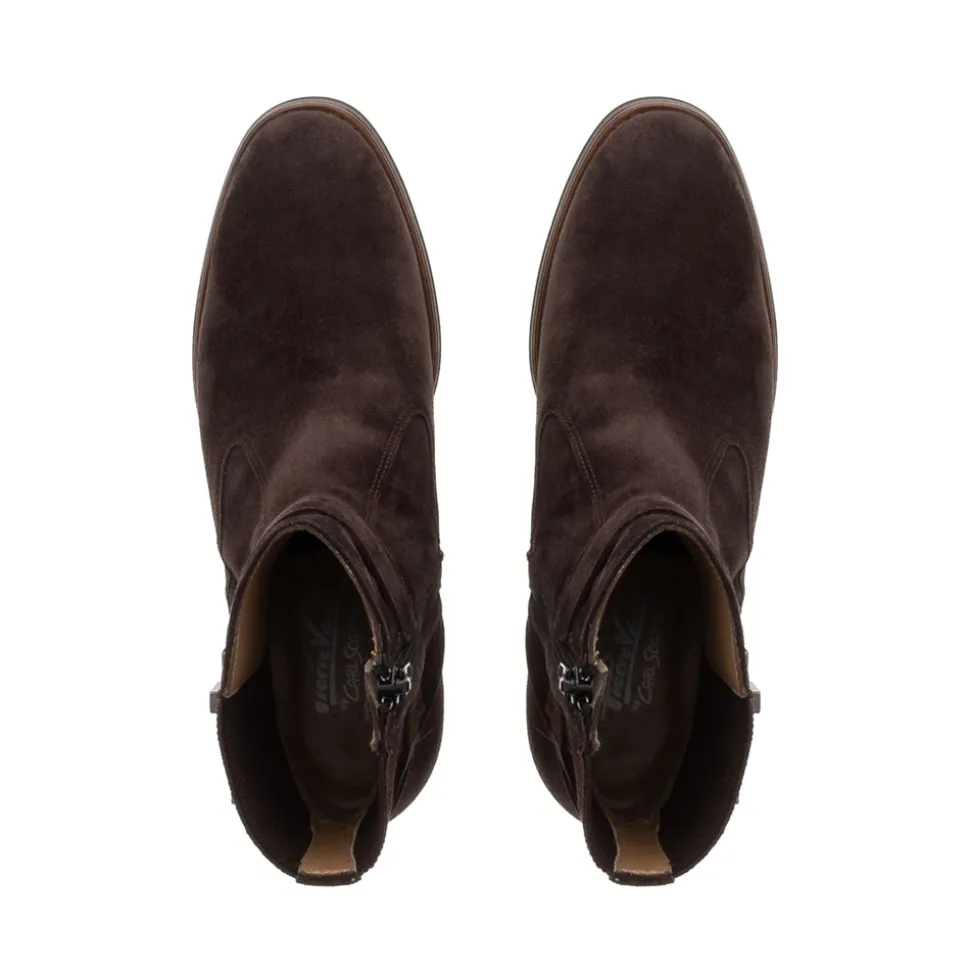 Pollenzo Brown Suede Ankle Boots