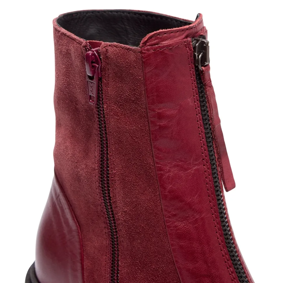 Ranzoni Bordo Leather Ankle Boots