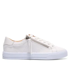 Ravi White Leather Flat Trainers