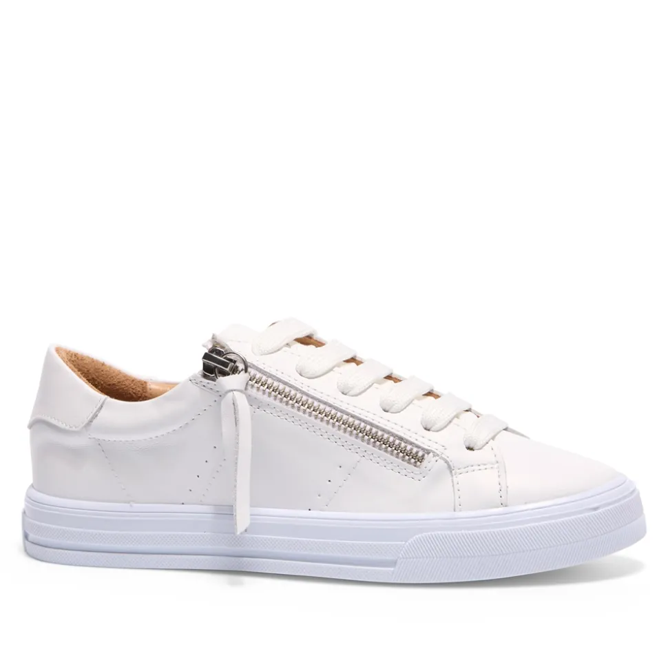 Ravi White Leather Flat Trainers