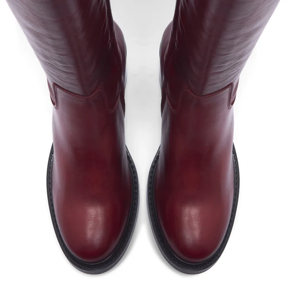Recetto Red Leather Boots