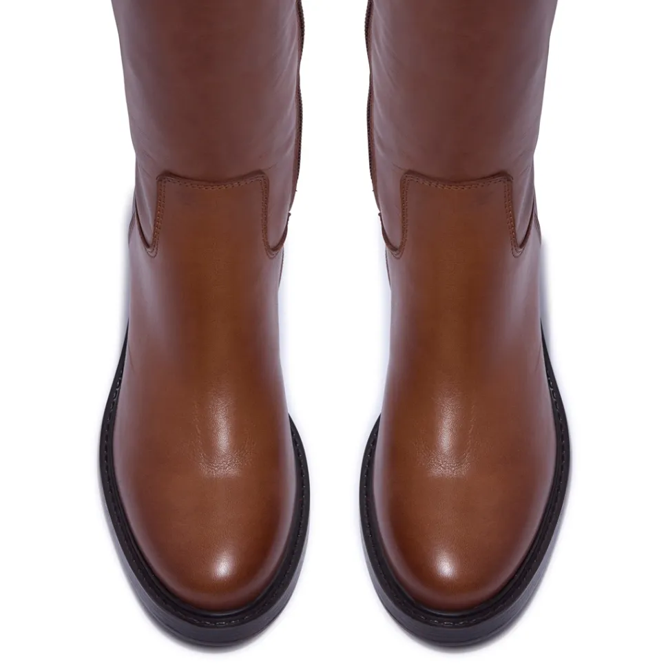 Recetto Tan Leather Boots