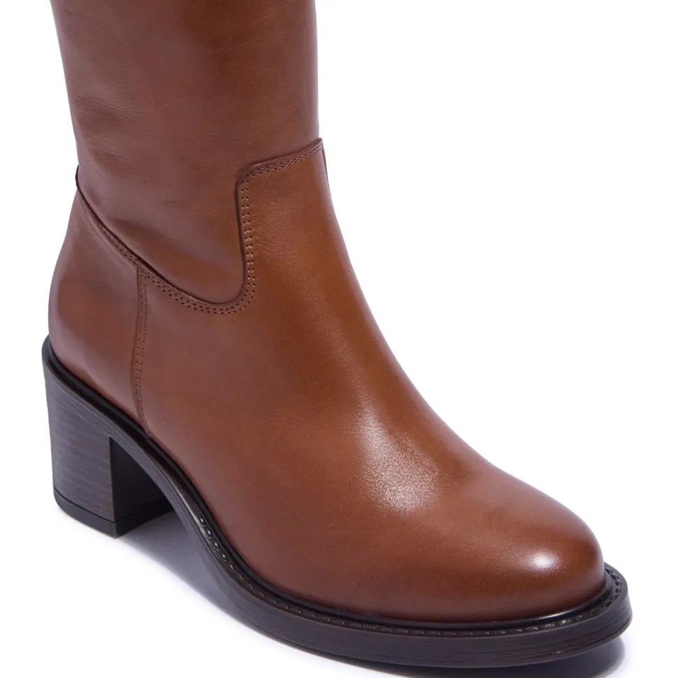 Recetto Tan Leather Boots