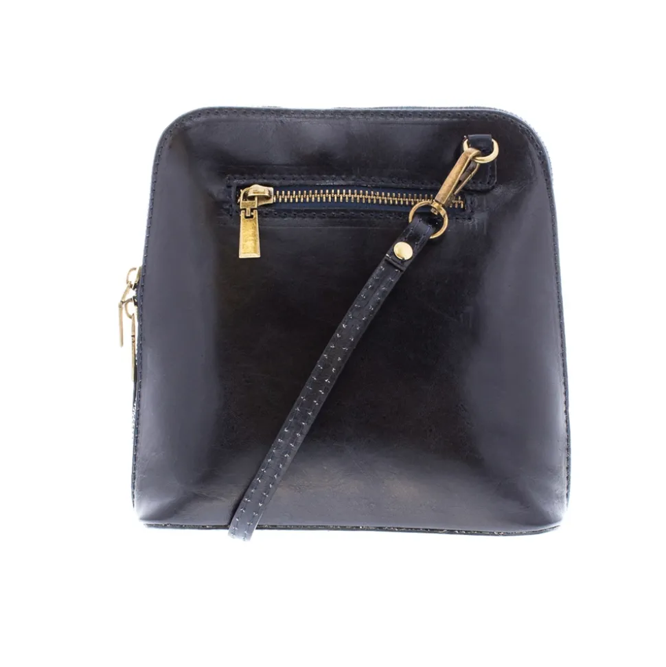 Renata Blue Italian Leather Crossbody Bag
