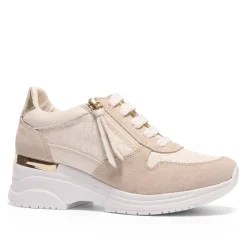 Robyn Cream Leather Chunky Trainers