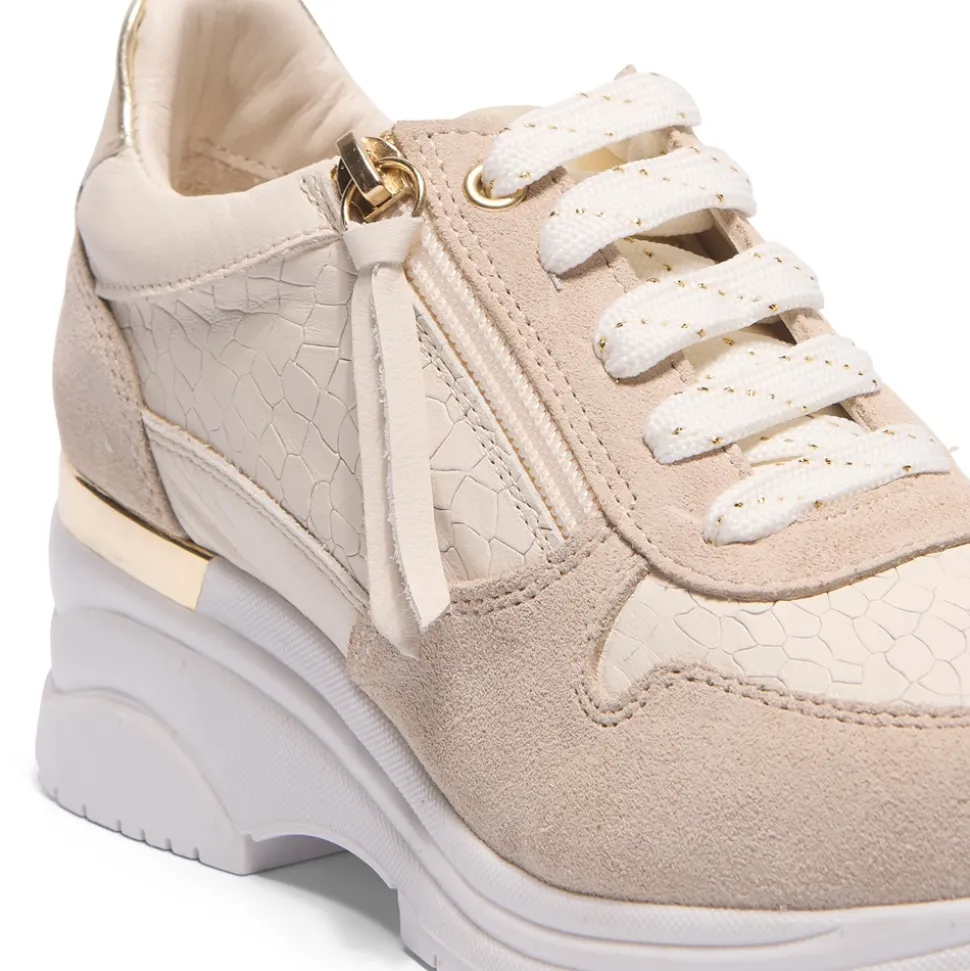 Robyn Cream Leather Chunky Trainers