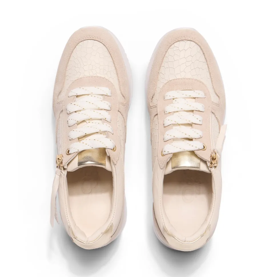 Robyn Cream Leather Chunky Trainers