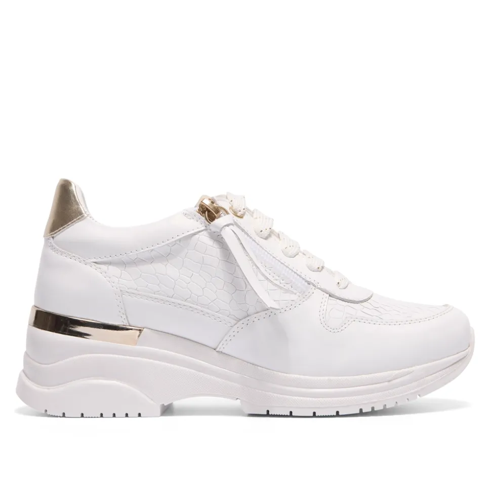 Robyn White Leather Chunky Trainers