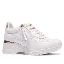 Robyn White Leather Chunky Trainers
