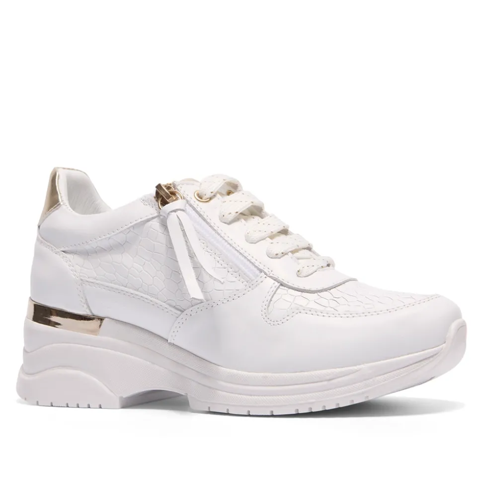 Robyn White Leather Chunky Trainers