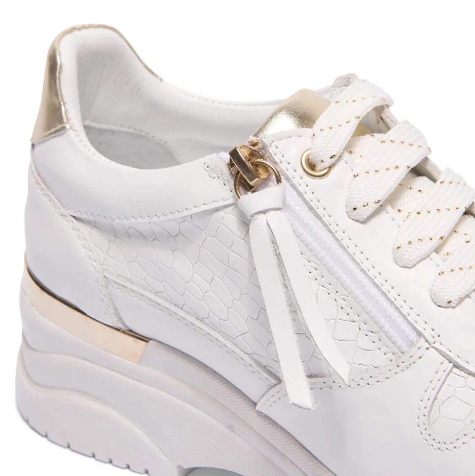 Robyn White Leather Chunky Trainers