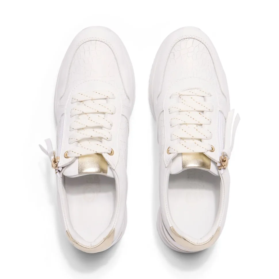 Robyn White Leather Chunky Trainers