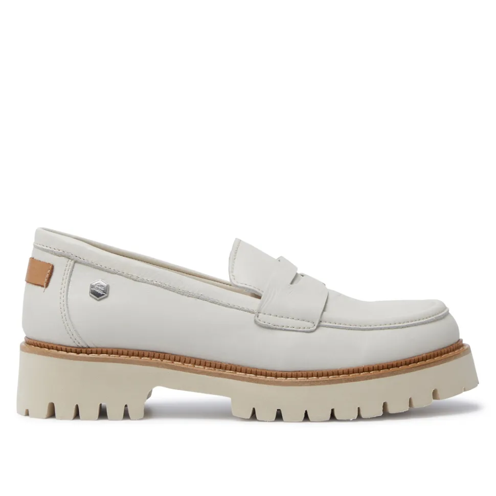 Rolita Off White Leather Loafers