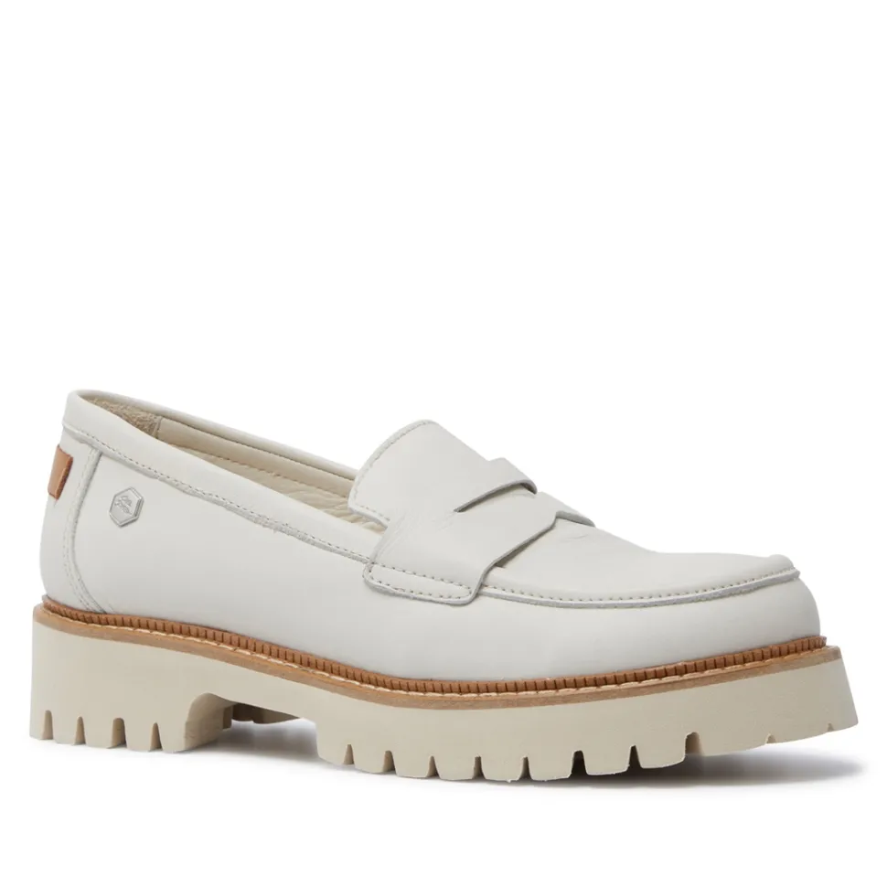 Rolita Off White Leather Loafers