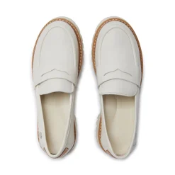 Rolita Off White Leather Loafers