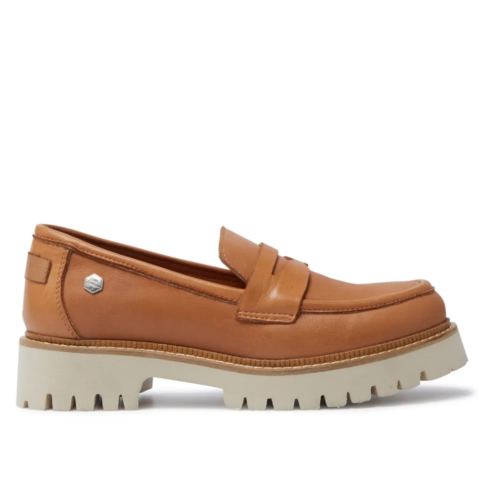Rolita Tan Leather Loafers