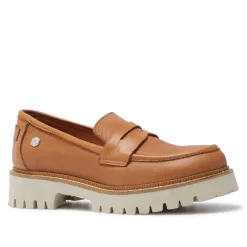 Rolita Tan Leather Loafers