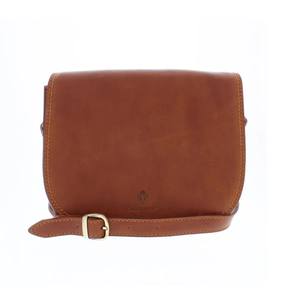 Rosalinda Tan Leather Cross-Body Bag