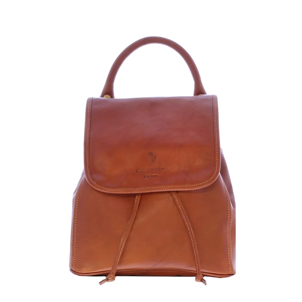 Rosaura Tan Italian Leather Backpack