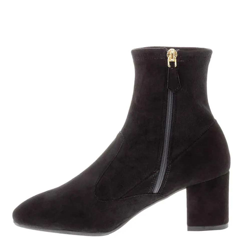 Rose Black Suede Ankle Boots