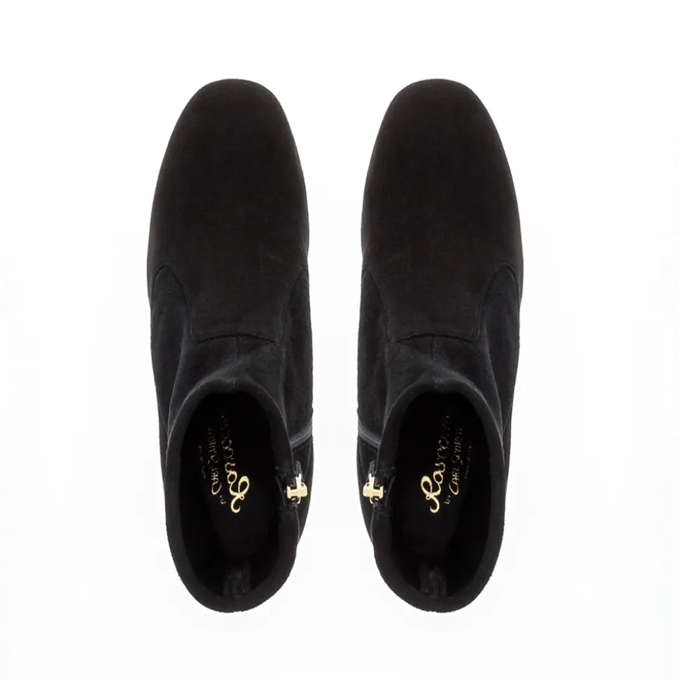 Rose Black Suede Ankle Boots