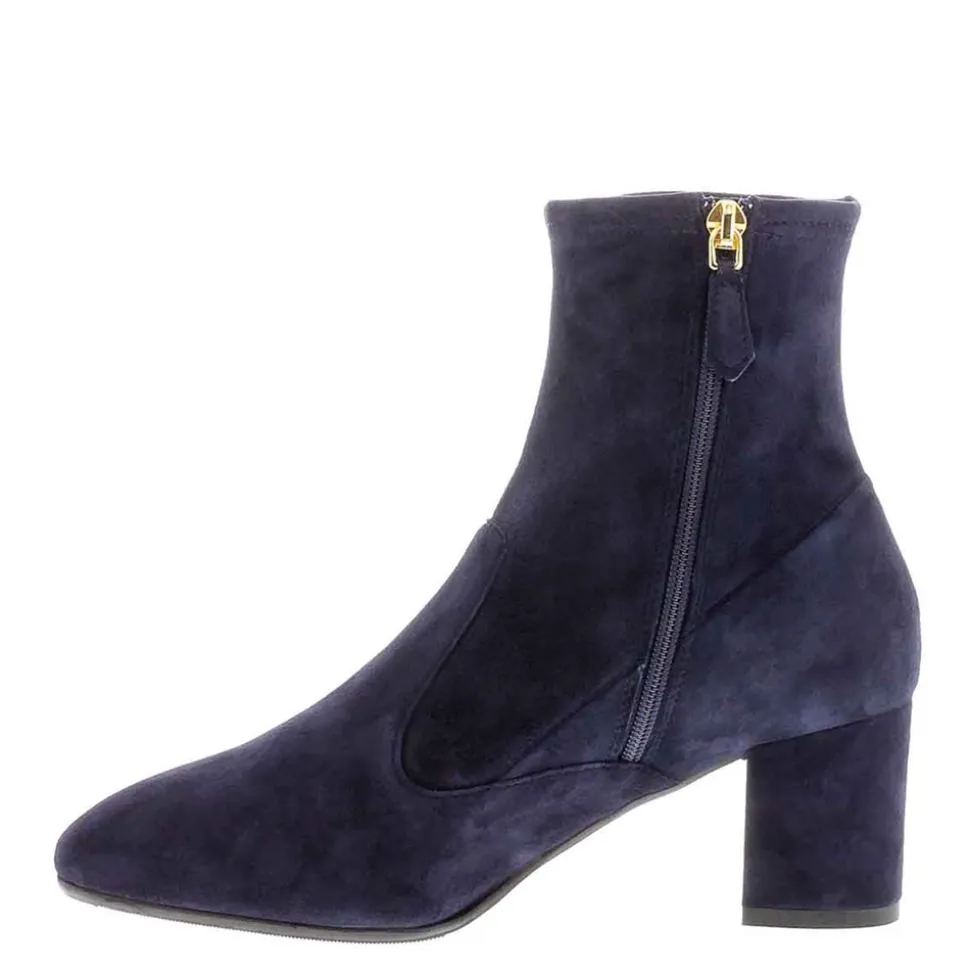 Rose Navy Suede Ankle Boots