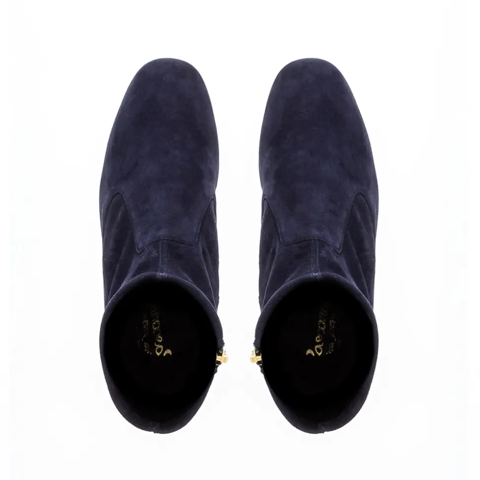 Rose Navy Suede Ankle Boots