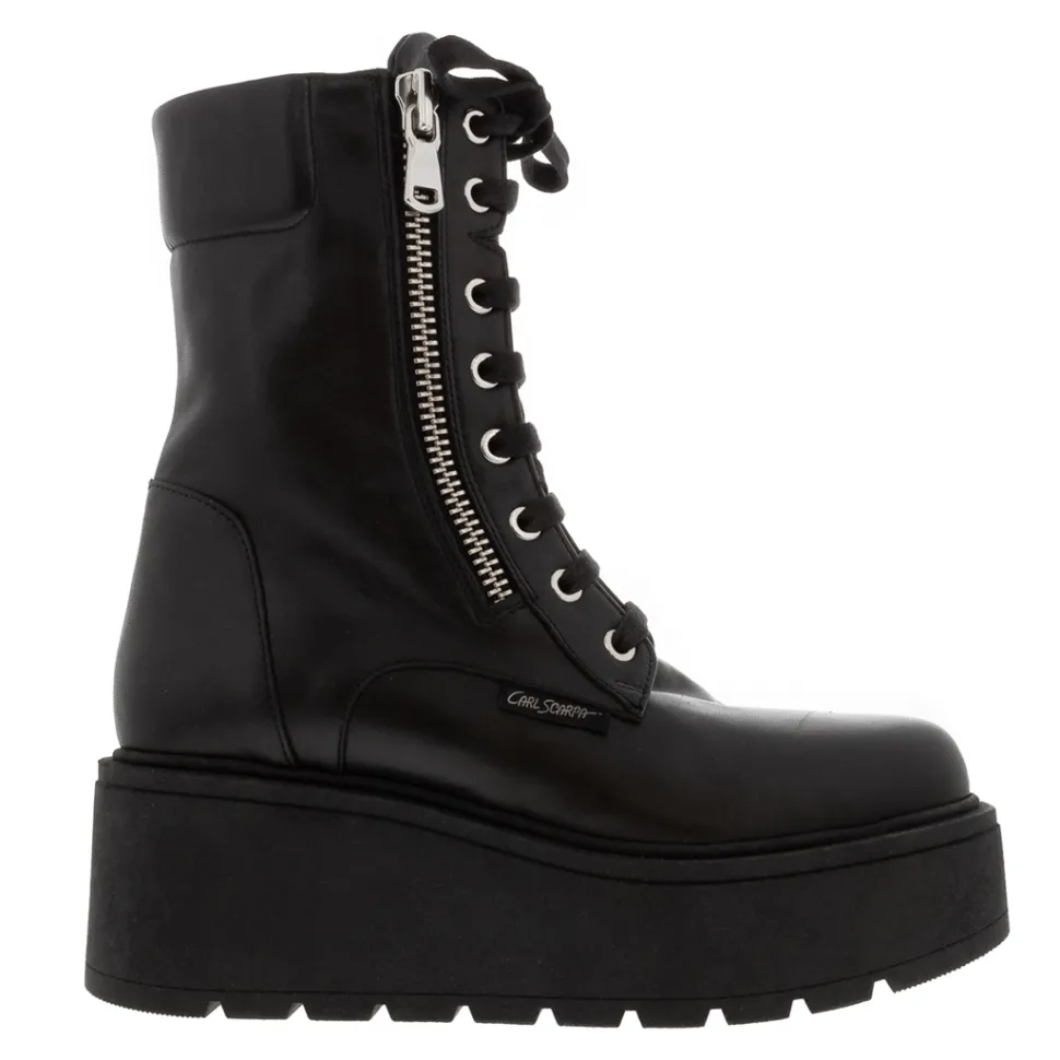Sabbati Black Leather Ankle Boots