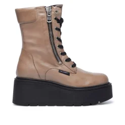 Sabbati Taupe Leather Ankle Boots