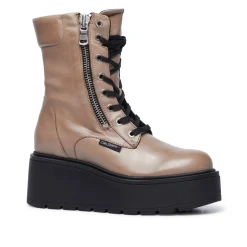 Sabbati Taupe Leather Ankle Boots