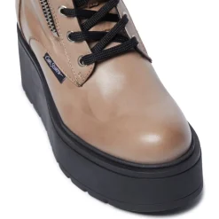 Sabbati Taupe Leather Ankle Boots
